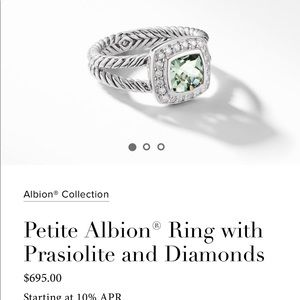 David Yurman Petite Albion Ring in Prasiolite